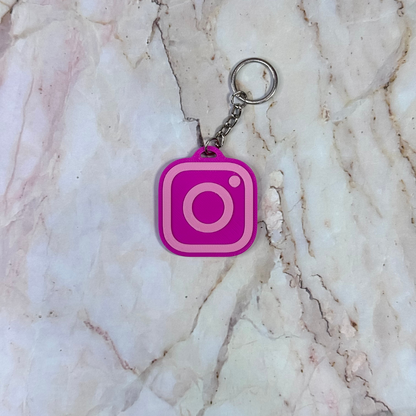 NFC Keychain Instagram, Facebook, TikTok or NFC logo