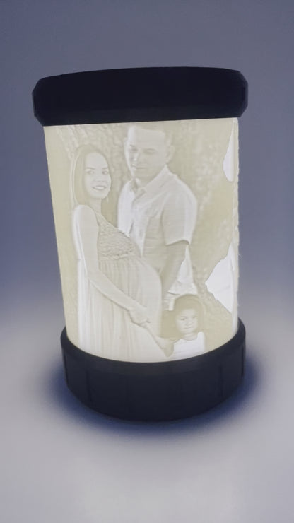 Cylindrical 3D Photo Lamp (2 photos)